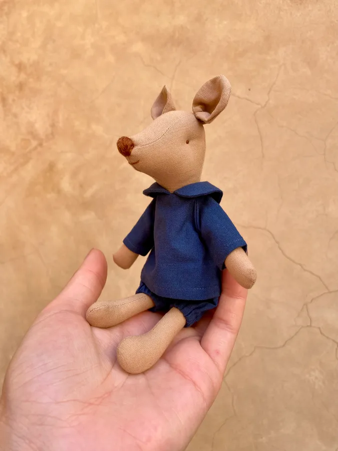 Mini Ratinho com Conjunto Azul