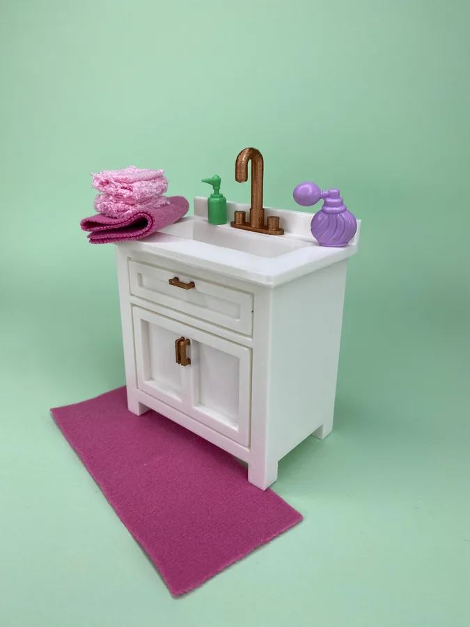 Móvel Lavatório em Miniatura