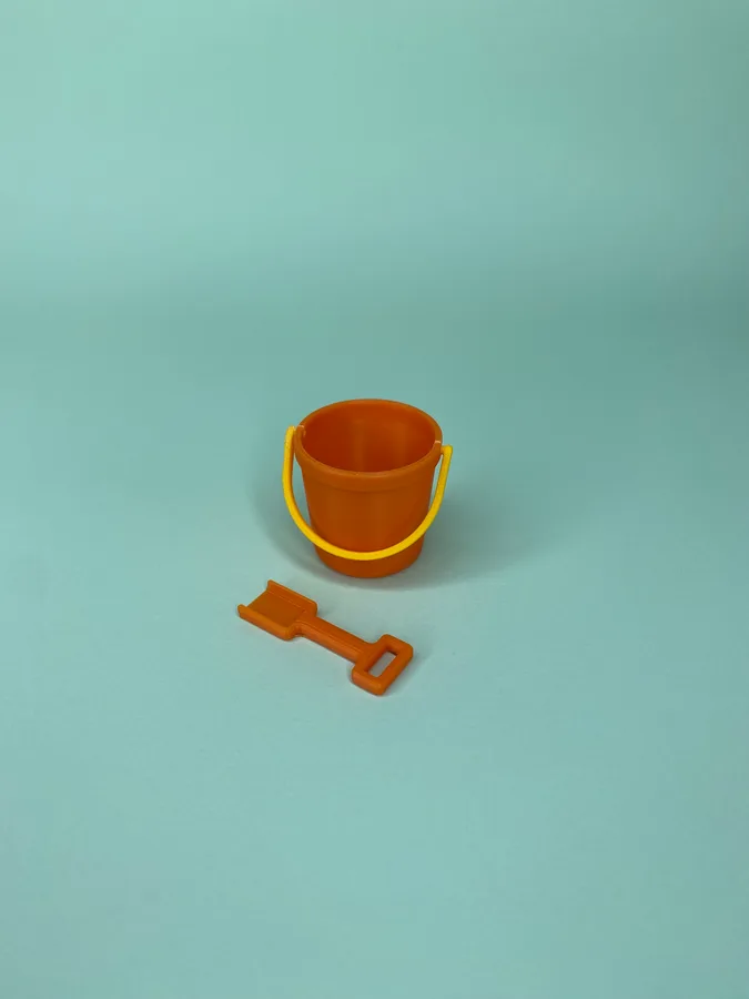 Conjunto Balde e Pá Laranja