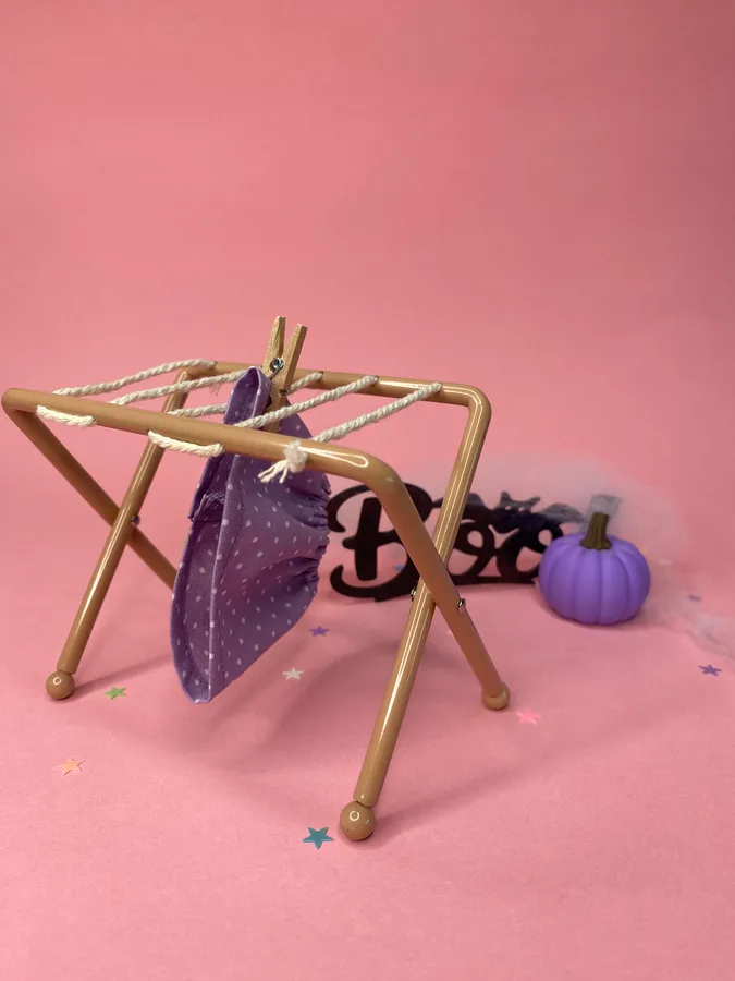 Minissaia Bolinhas Lilás para Ratinhas